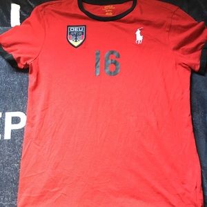 POLO RALPH LAUREN ESPANA RED T-SHIRT-PRICE REDUCED